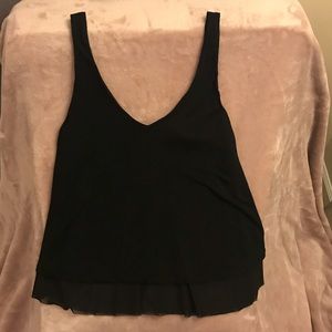 🎉Black tank with tulle detail